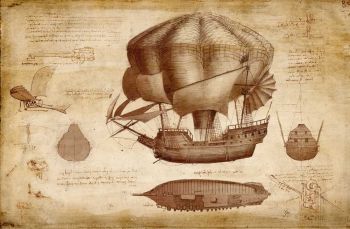 Da Vinci's design for an airship